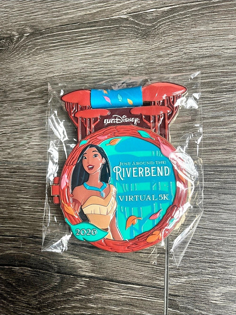 Disney Virtual 5K 2026 Pocahontas Medal and pin NWT